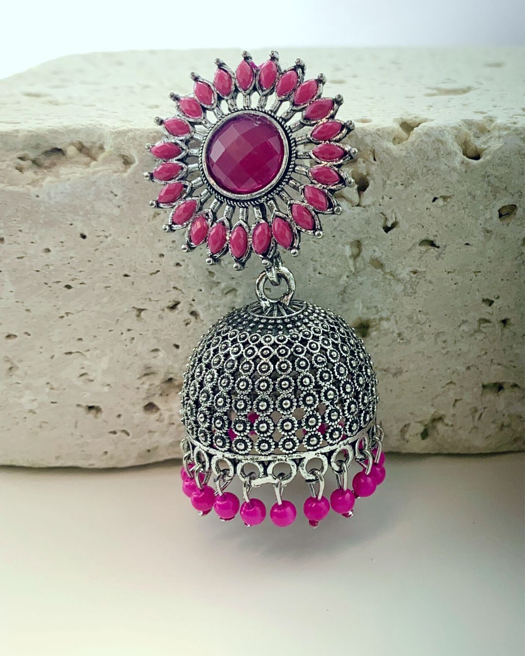 Aahana Oxidized Jhumkis